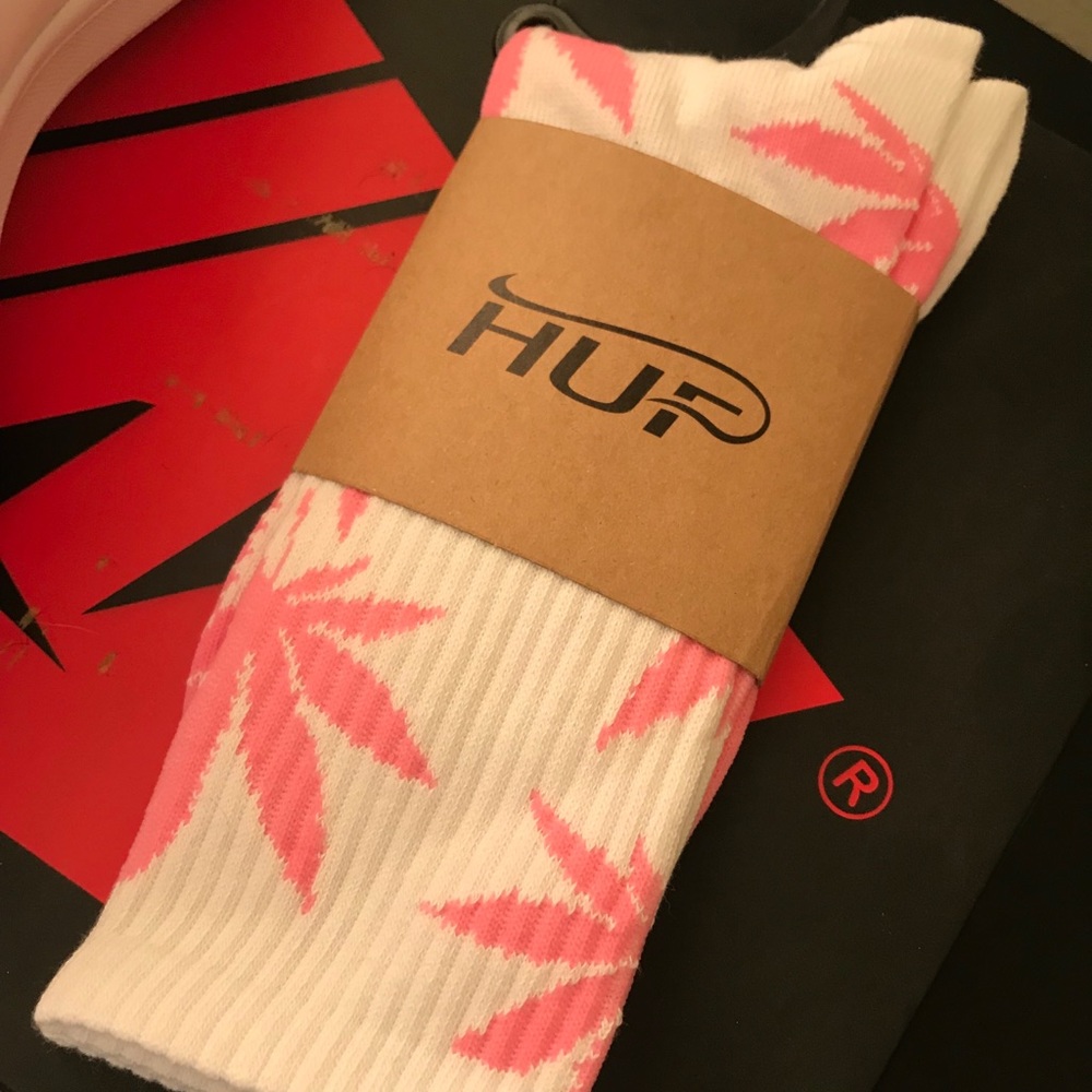 Huf Plantlife Socks (White/Pink)